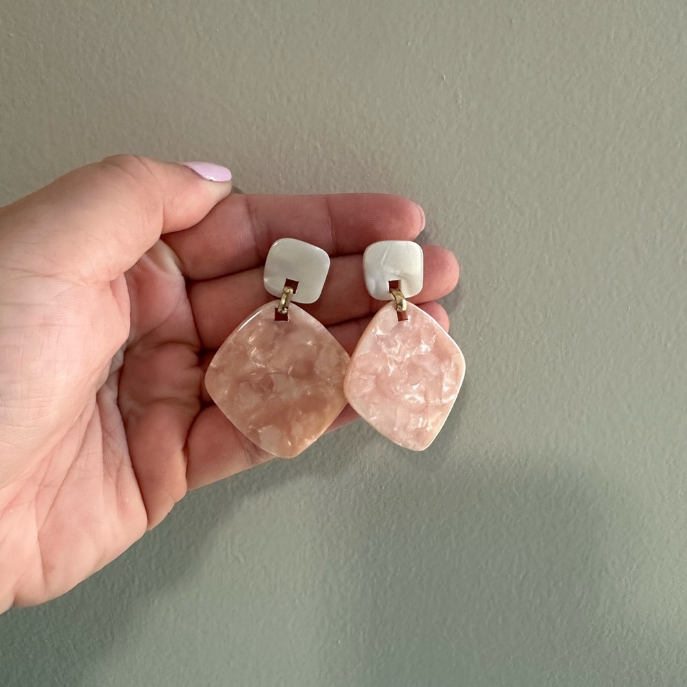 Boutique Pink and Cream Earrings